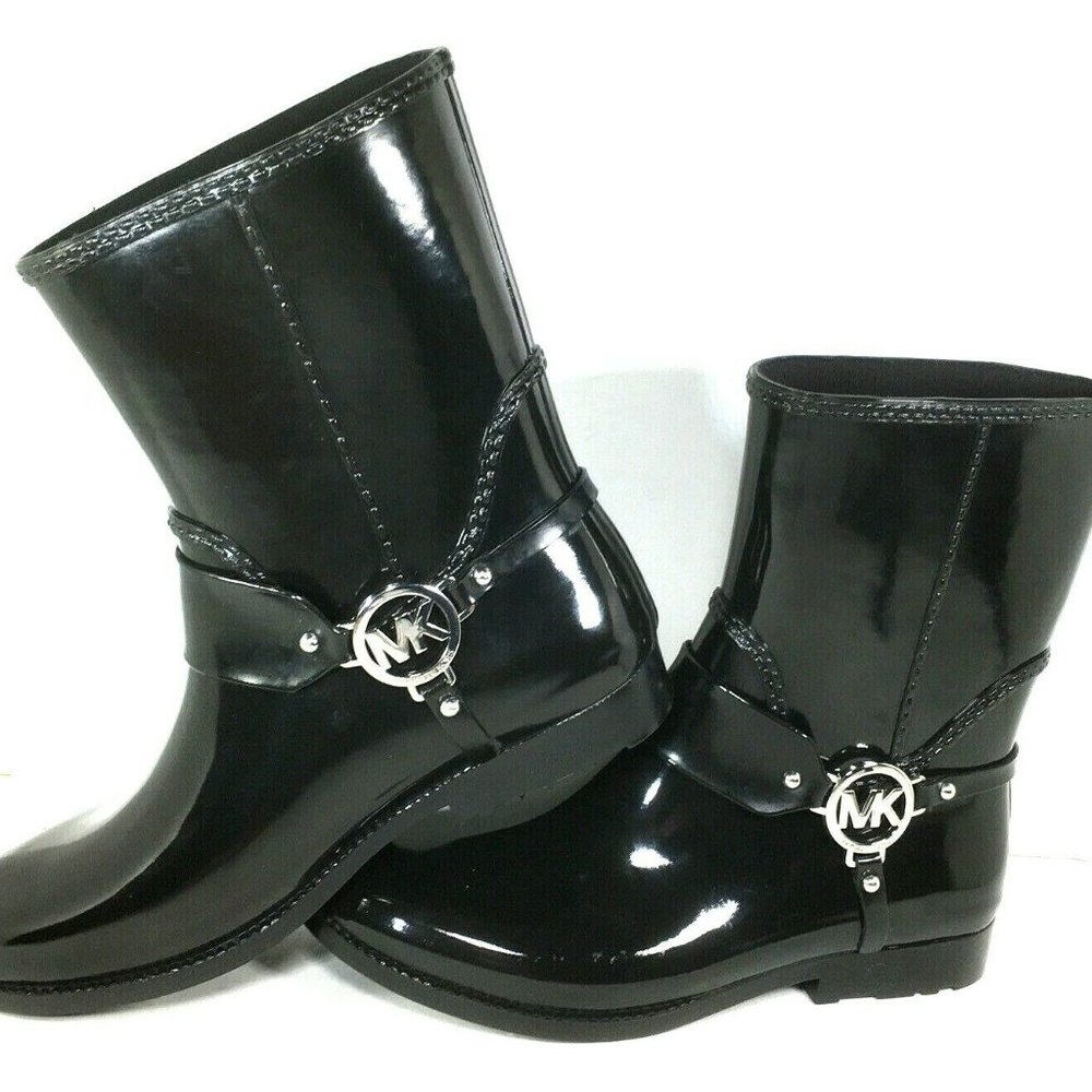 Michael Kors Womens Black Rain Ankle Boots US 10 M - Picture 5 of 12